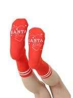 Santa Baby Fuzzy Crew Socks