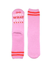 Oh What Fun Fuzzy Crew Socks