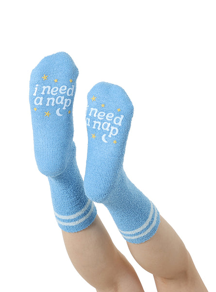 Nap Fuzzy Crew Socks