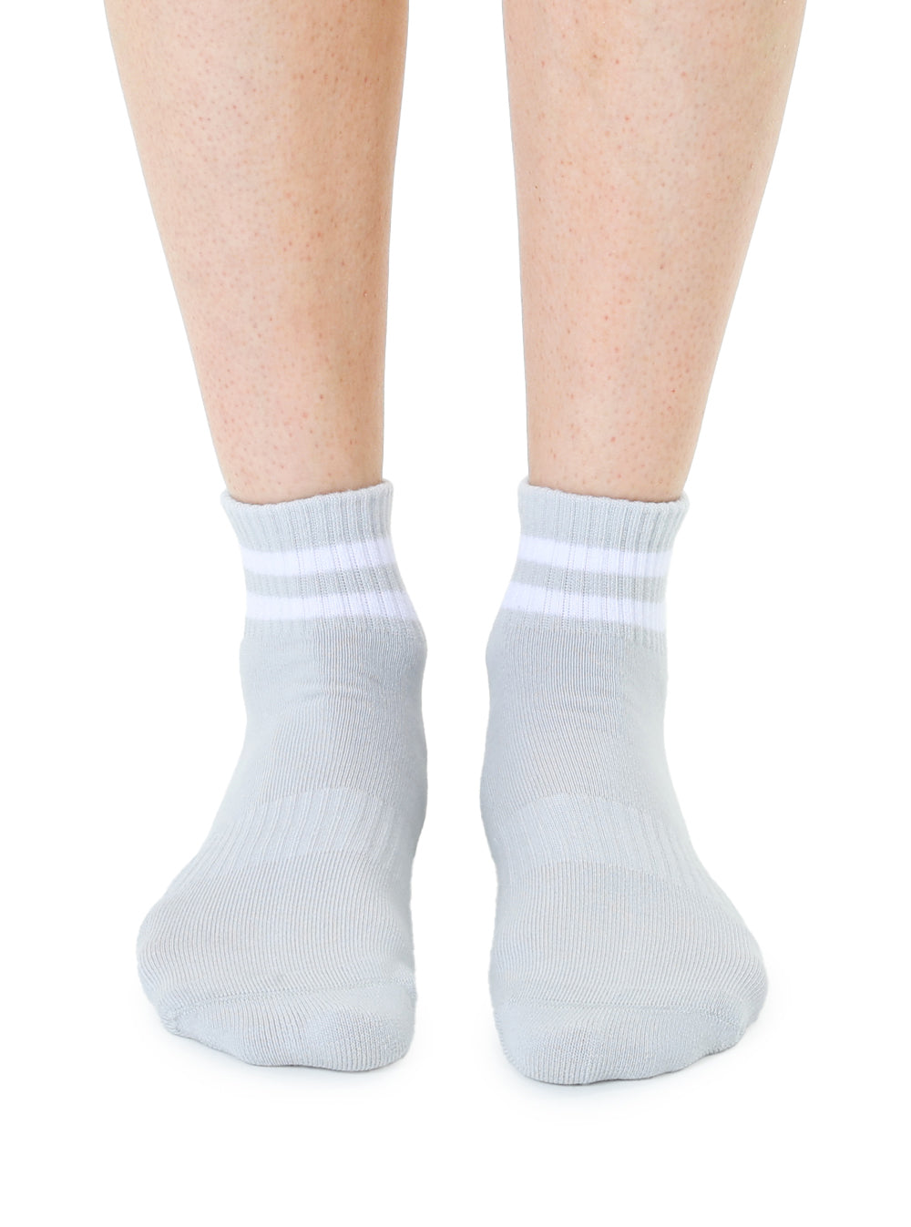 Grey Stripe Grip Socks