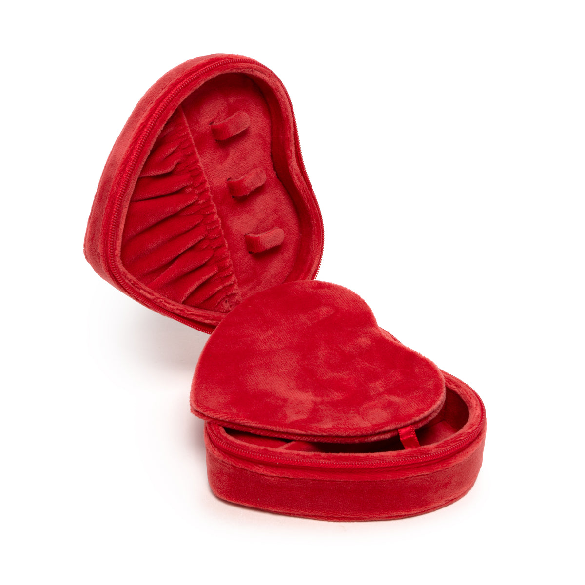 Heart Rose Jewelry Zip Case