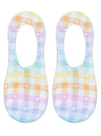 Heart Plaid Liner Socks