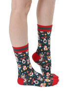 Holiday Dog Women's Bamboo Crew Socks