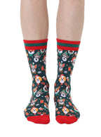 Holiday Dog Women's Bamboo Crew Socks