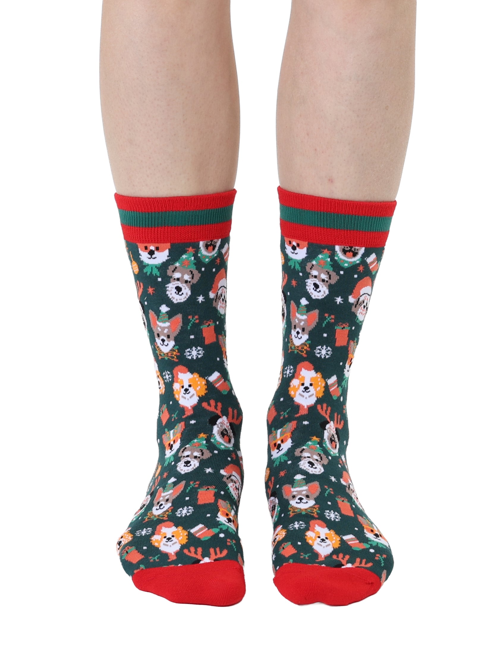 Holiday Dog Women's Bamboo Crew Socks