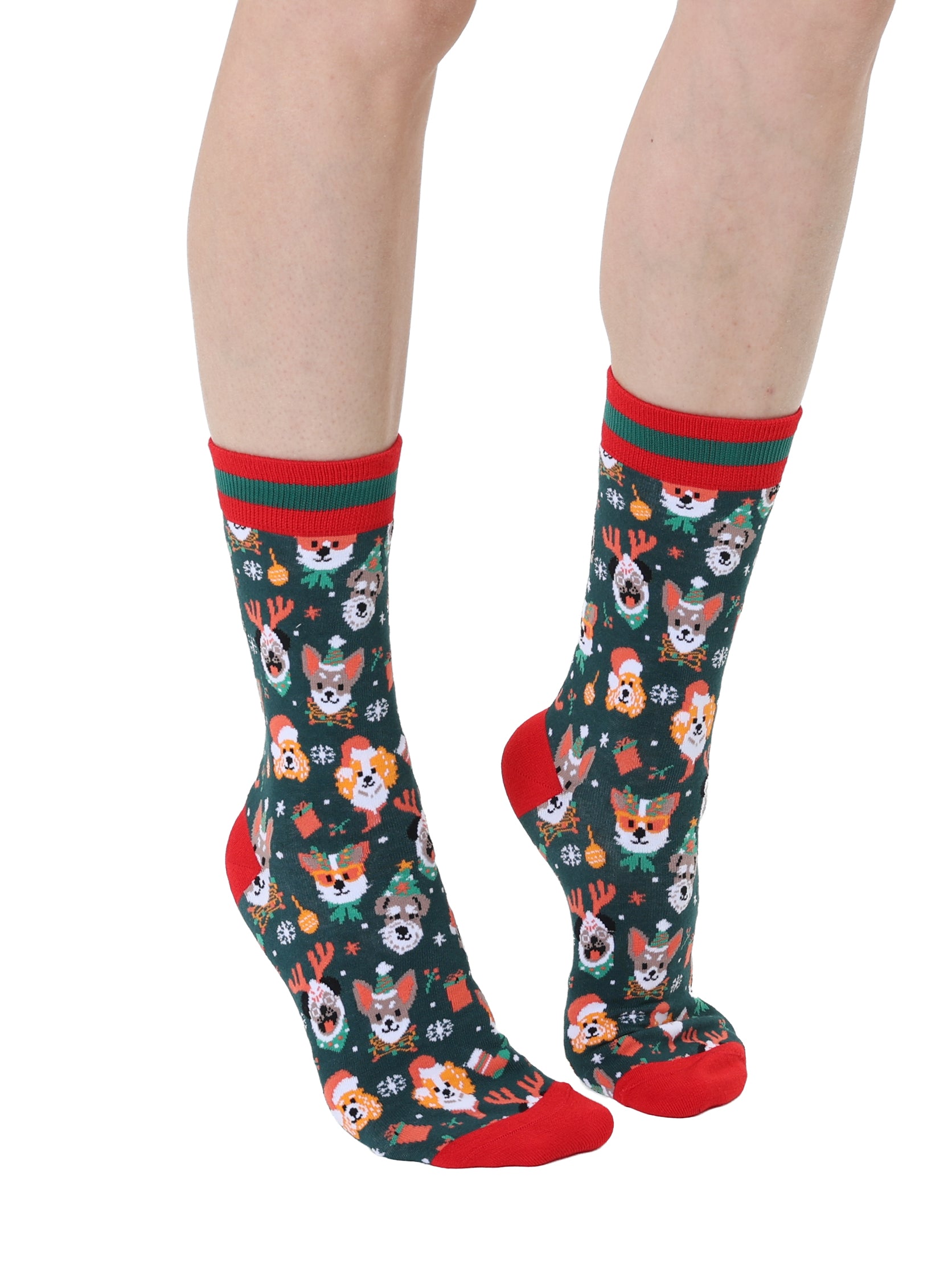 Holiday Dog Women's Bamboo Crew Socks