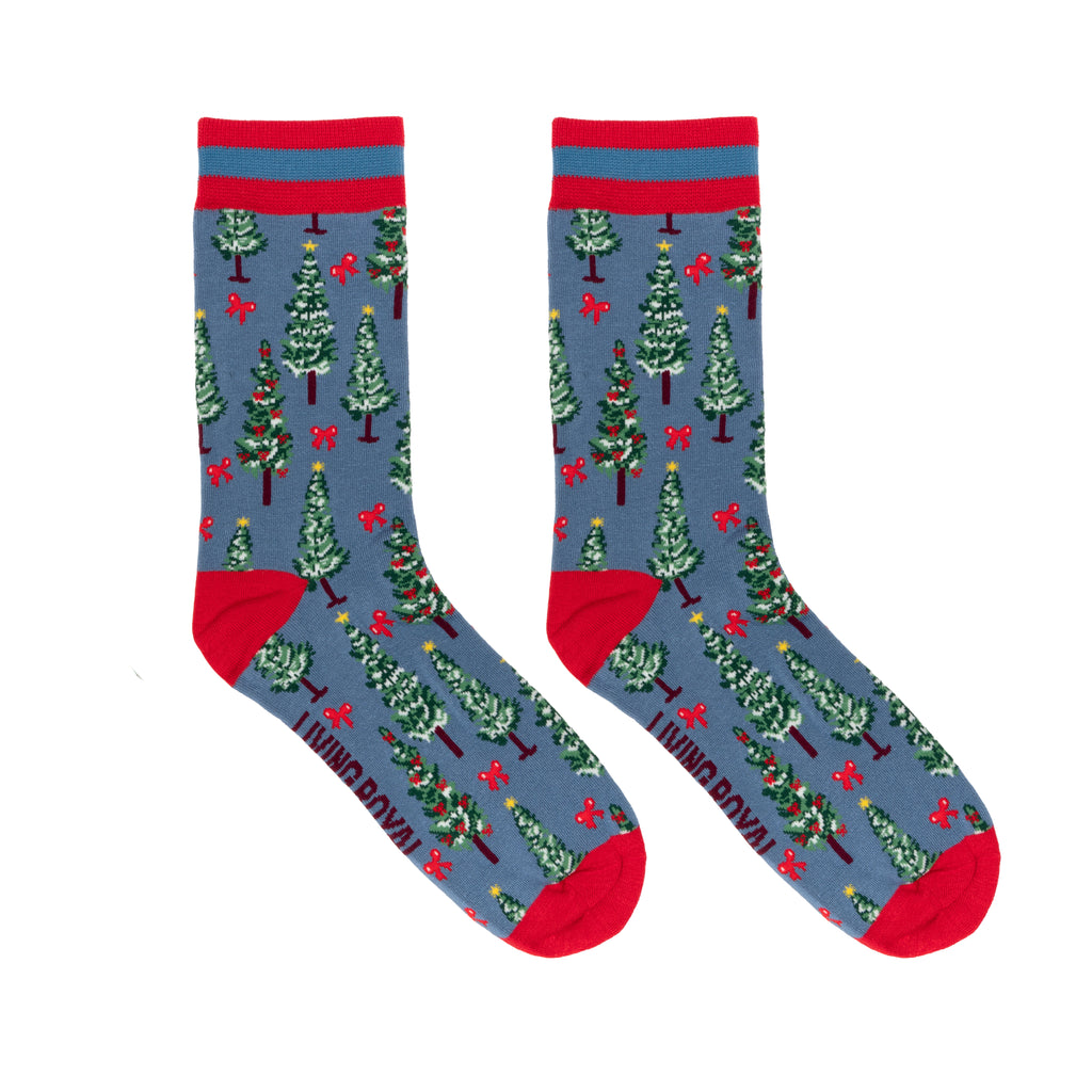 Holiday Tree Women's Bamboo Crew Socks