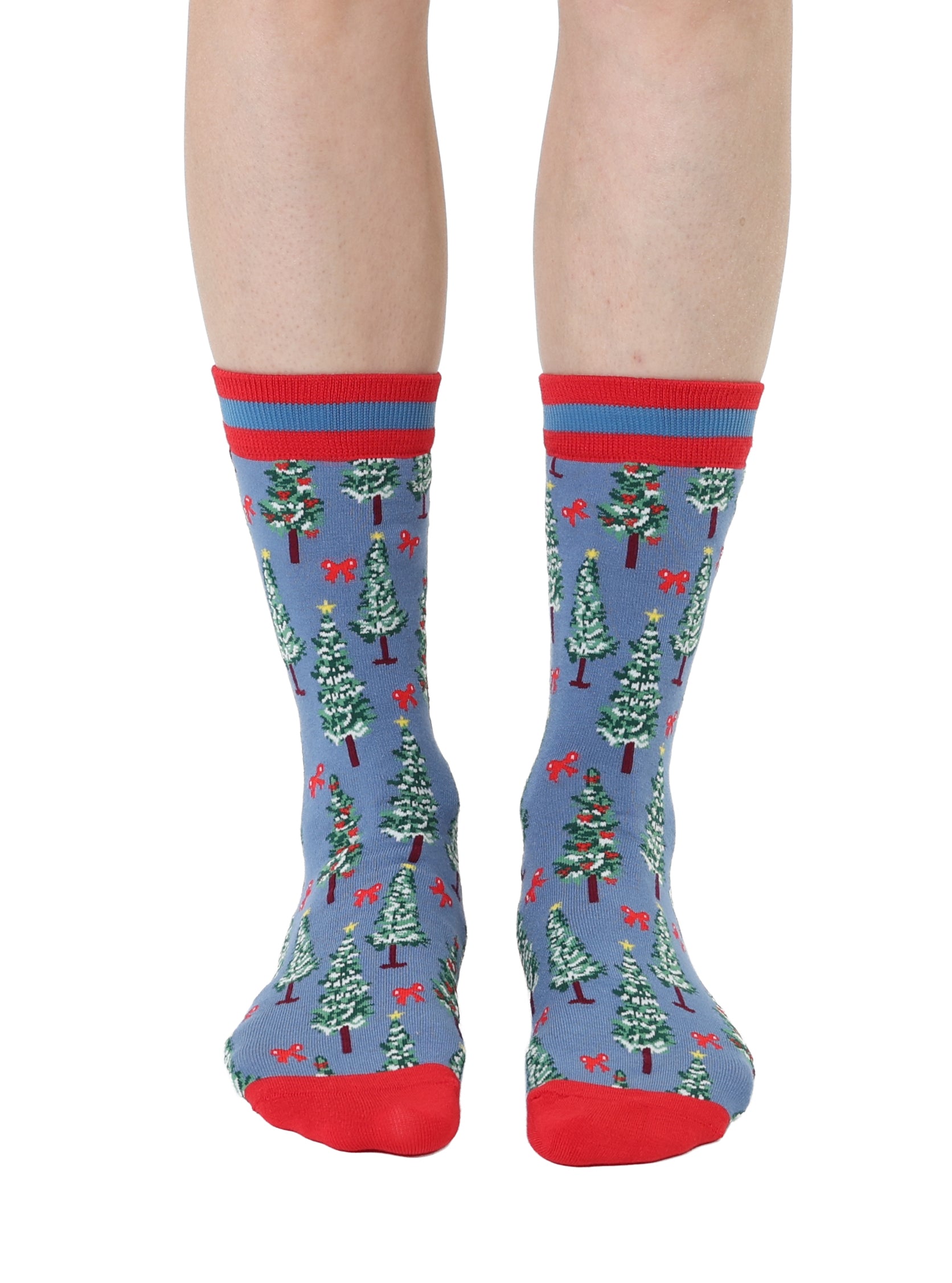 Holiday Tree Women's Bamboo Crew Socks