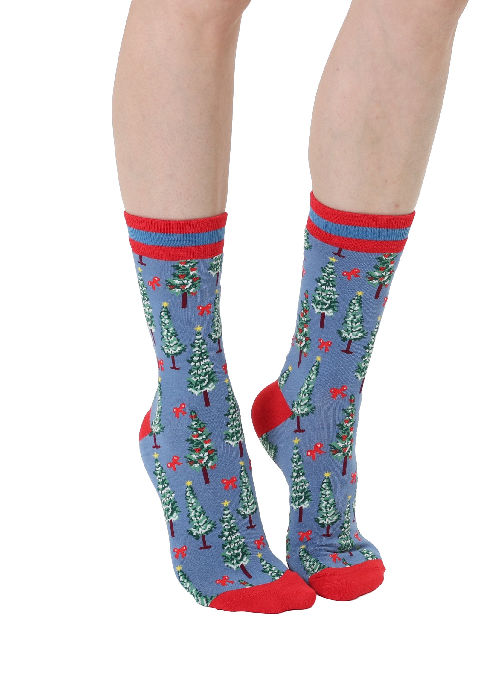 Holiday Tree Women's Bamboo Crew Socks