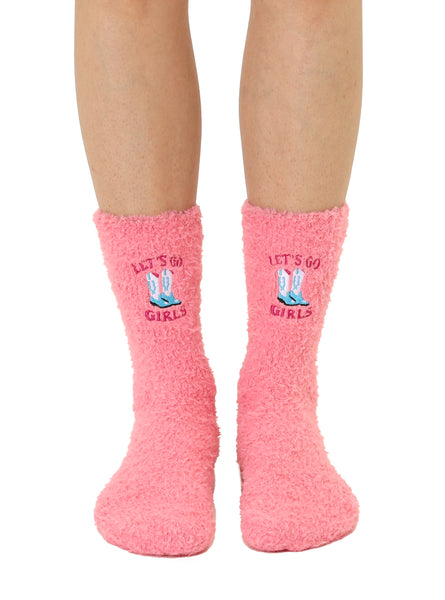 Fuzzy Boots Crew Socks