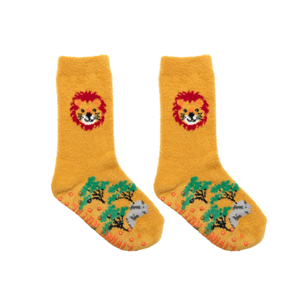 Lion Kids Fuzzy Socks