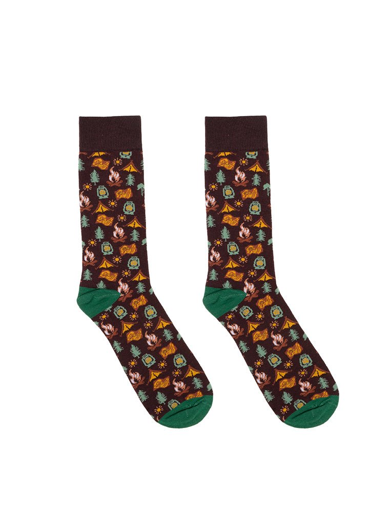 Camping Mens Bamboo Crew Socks