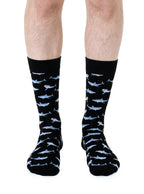 Shark Mens Bamboo Crew Socks