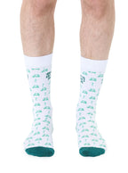 Golf Cart Mens Bamboo Crew Socks