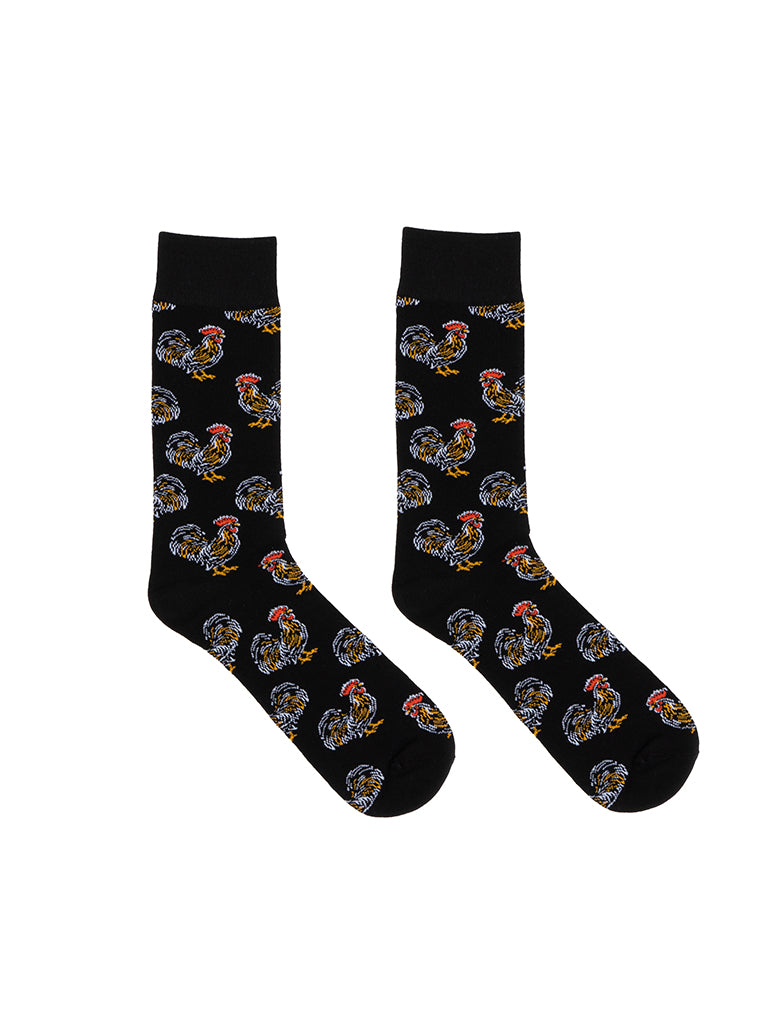Rooster Mens Bamboo Crew Socks