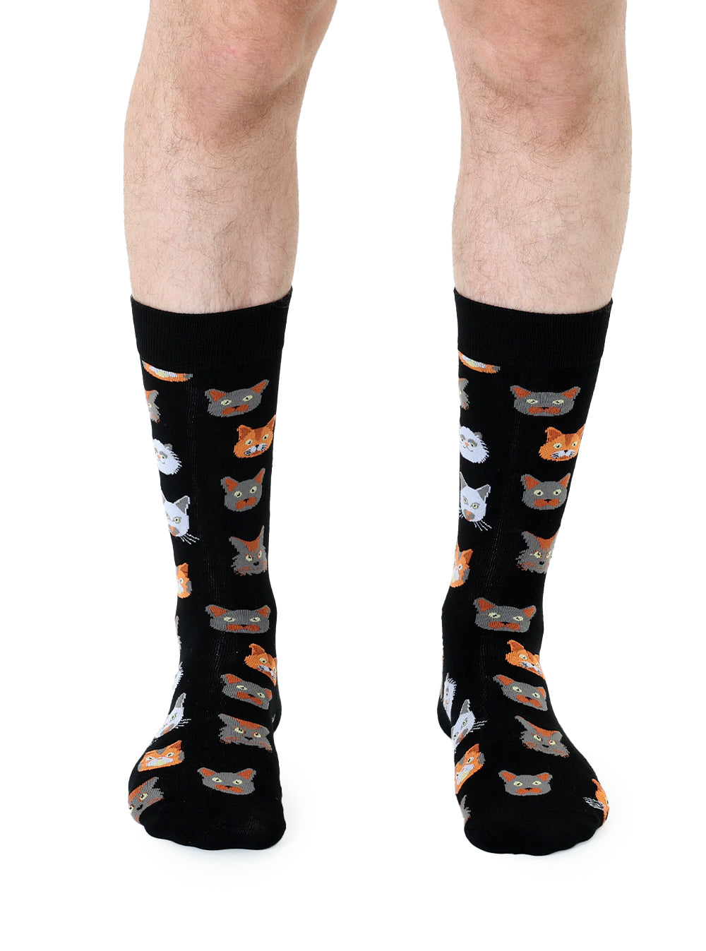 Cat Mens Bamboo Crew Socks
