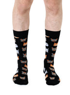 Cat Mens Bamboo Crew Socks