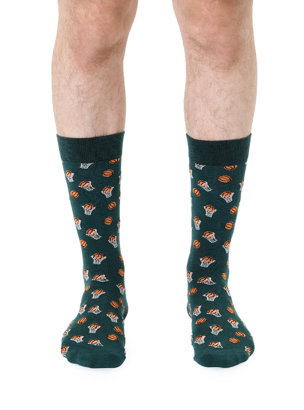 Basketball Mens Bamboo Crew Socks