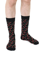 Chili Peppers Mens Bamboo Crew Socks