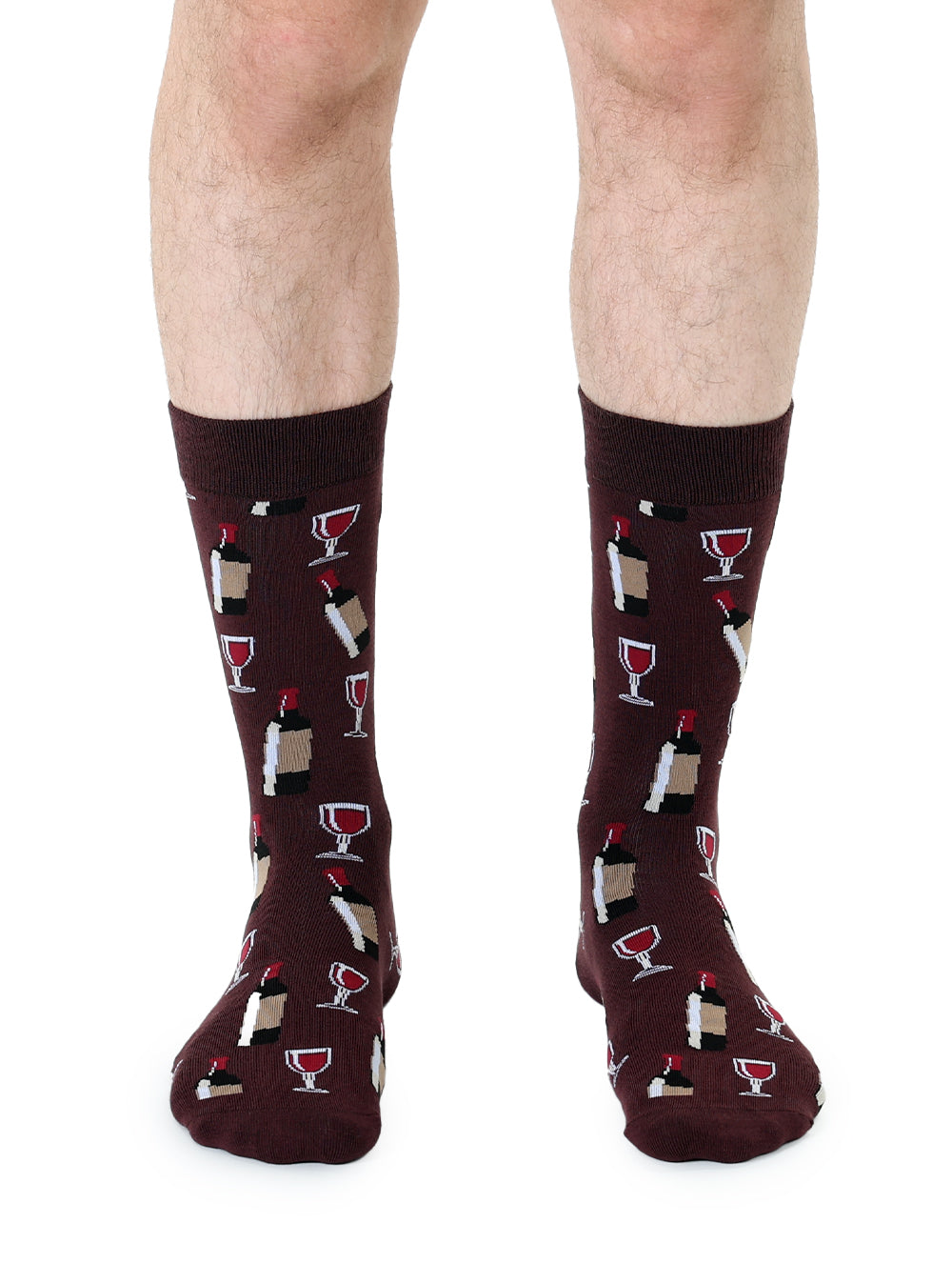 Wine Mens Bamboo Crew Socks