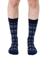 Reindeer Mens Bamboo Crew Socks