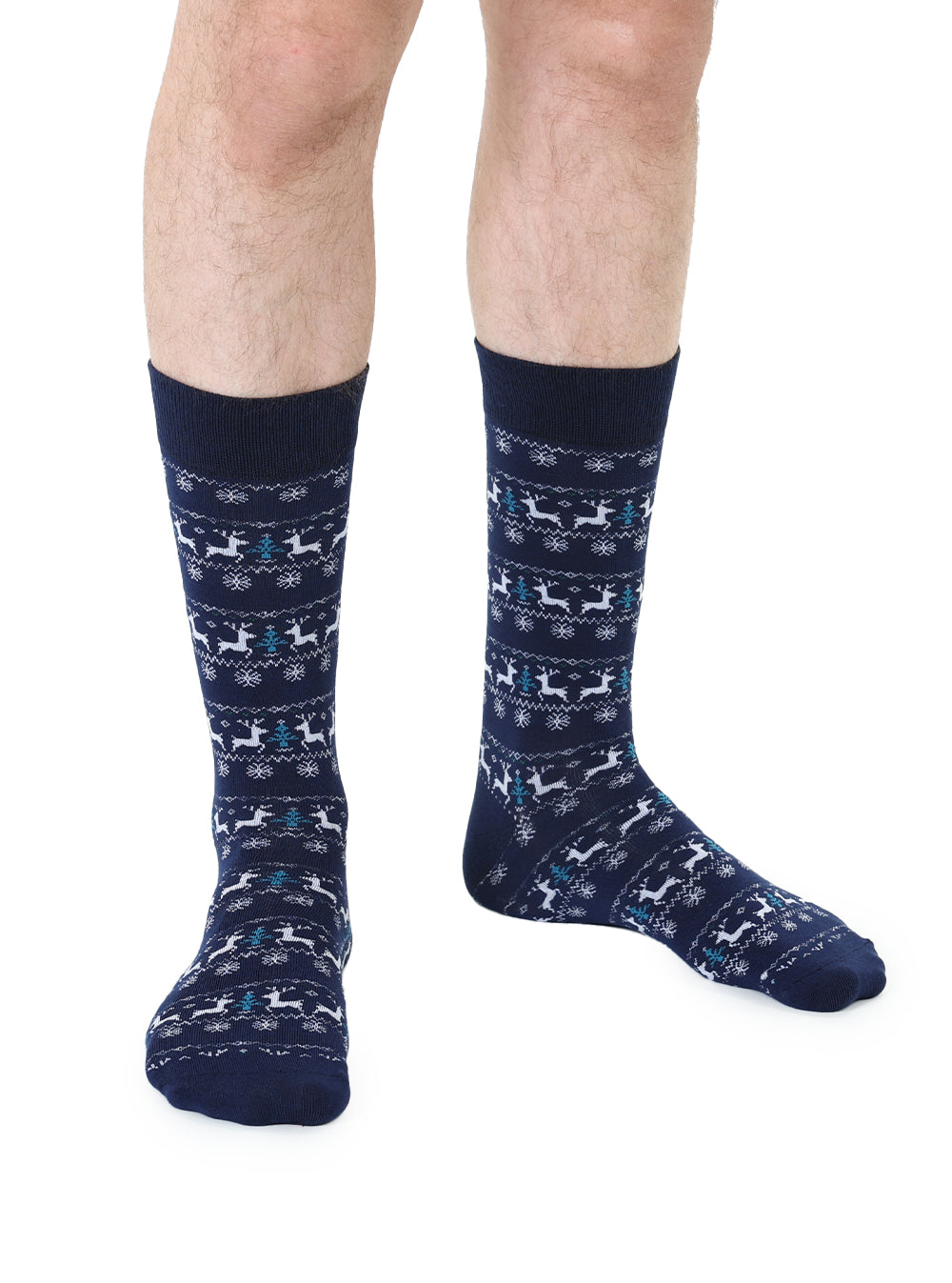 Reindeer Mens Bamboo Crew Socks