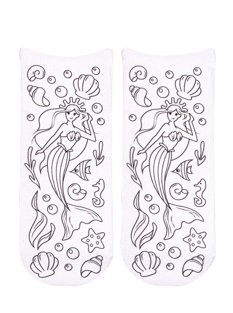 Mermaid Coloring Sock