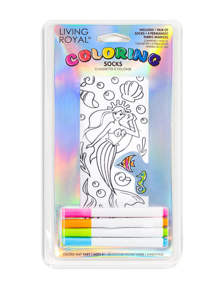 Mermaid Coloring Sock