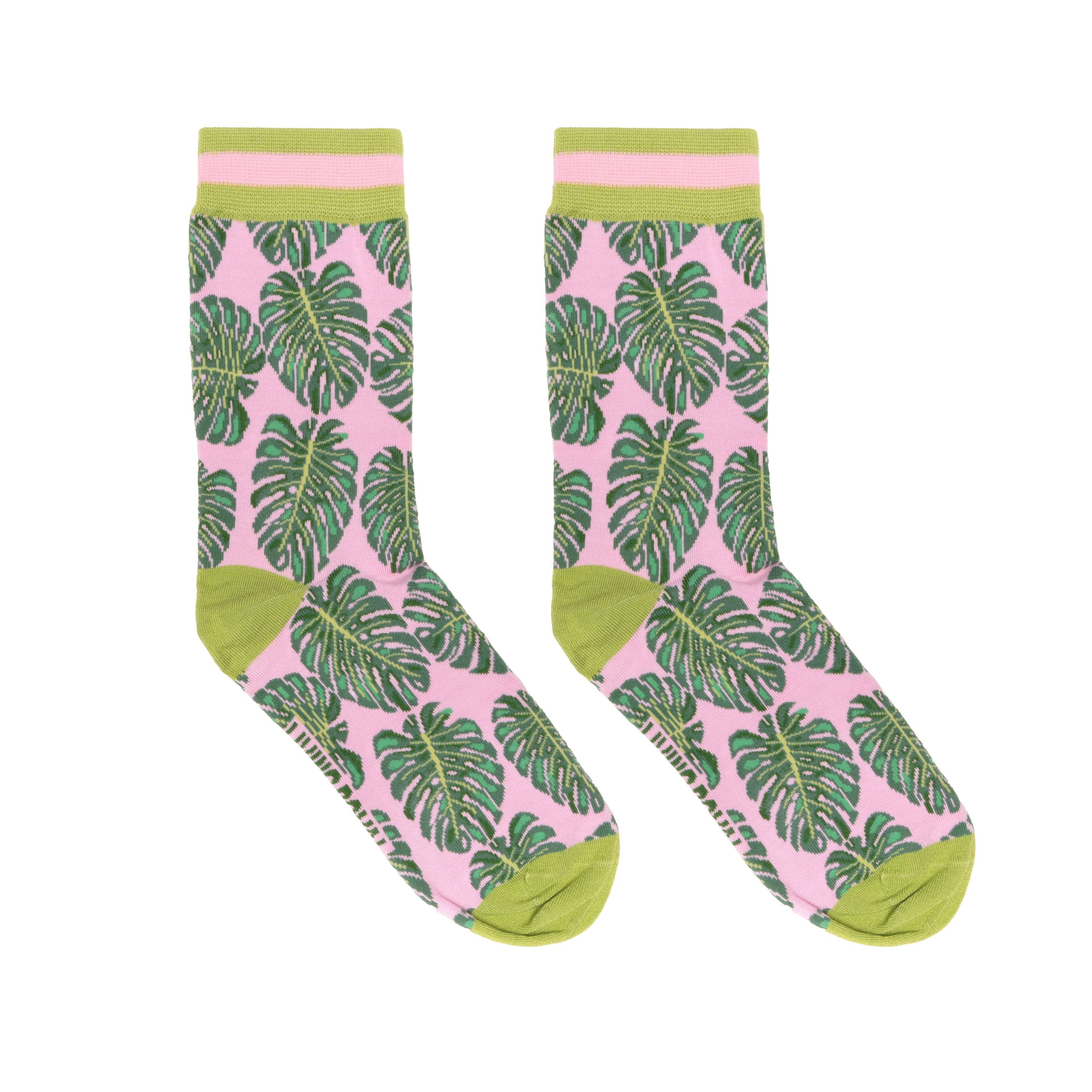 Monstera Leaf Women's Bamboo Crew Socks