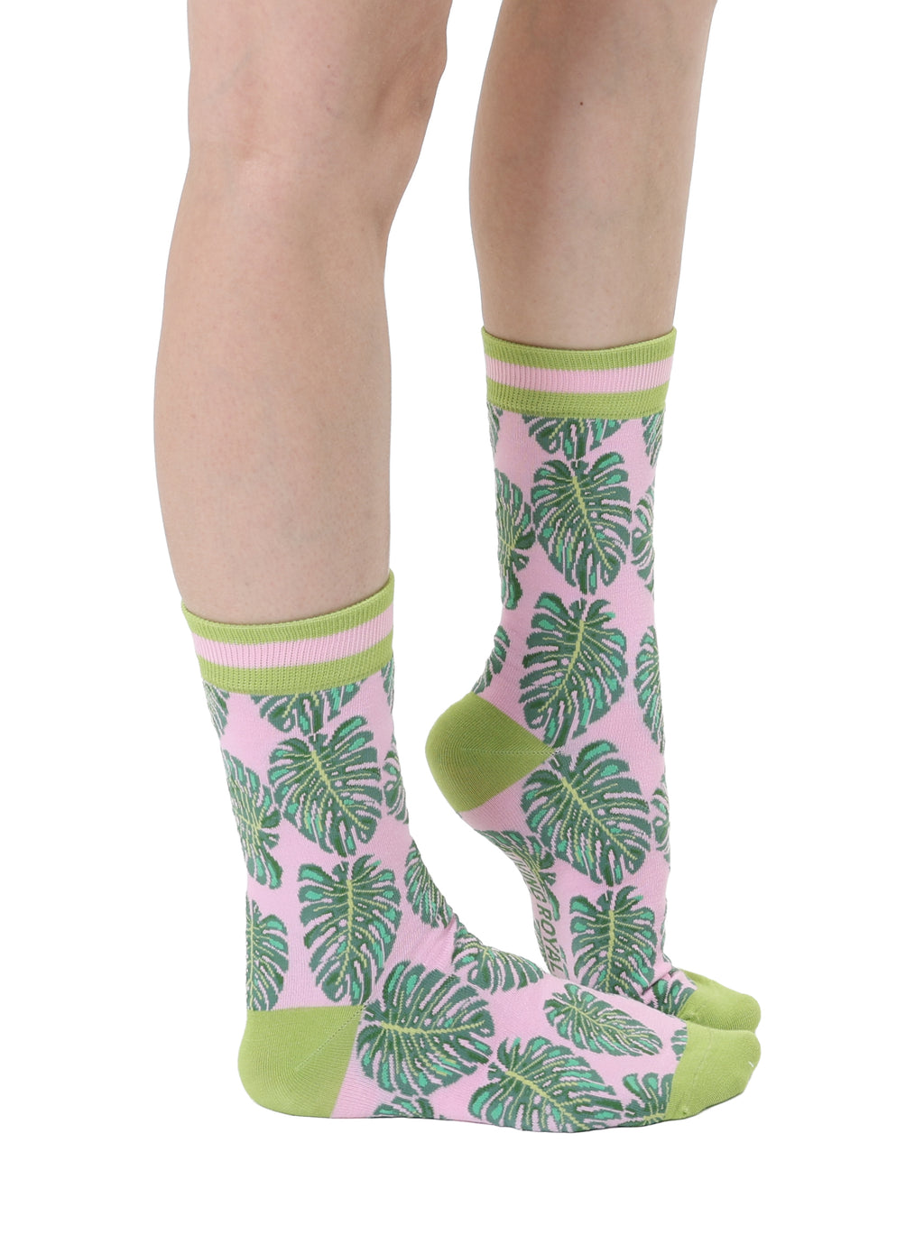 Monstera Leaf Women's Bamboo Crew Socks