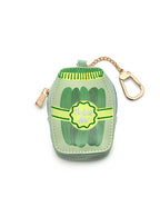 2-in-1 bag charm featuring PickleJar text embroidery displayed on a white background.