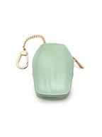 2-in-1 bag charm with embroidered detailing displayed on a white background.
