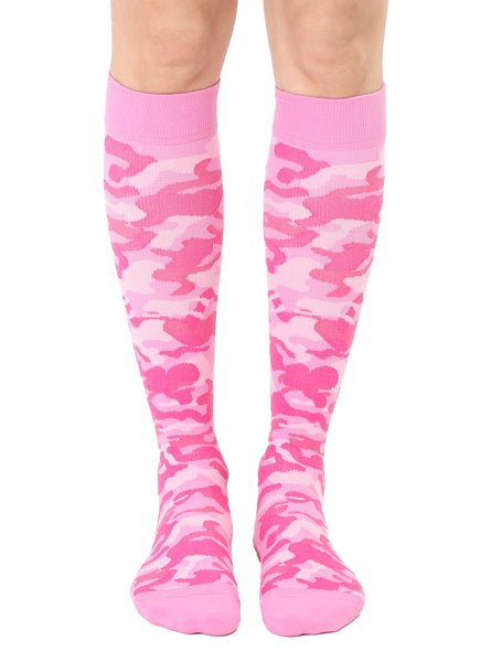 Pink Camo Compression Socks