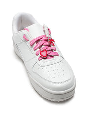 Pink Waves Shoe Laces and Charm Set