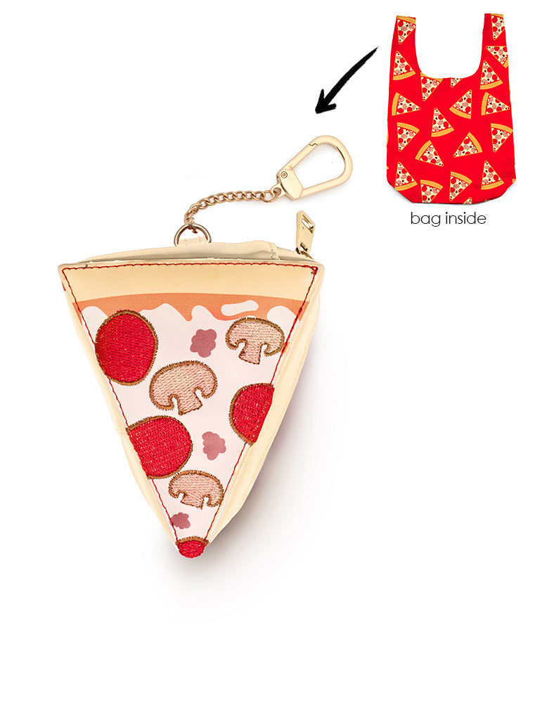 Pizza 2 in 1 Bag Charm + Shopper Bag