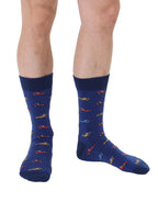 Race Car Mens Bamboo Crew Socks