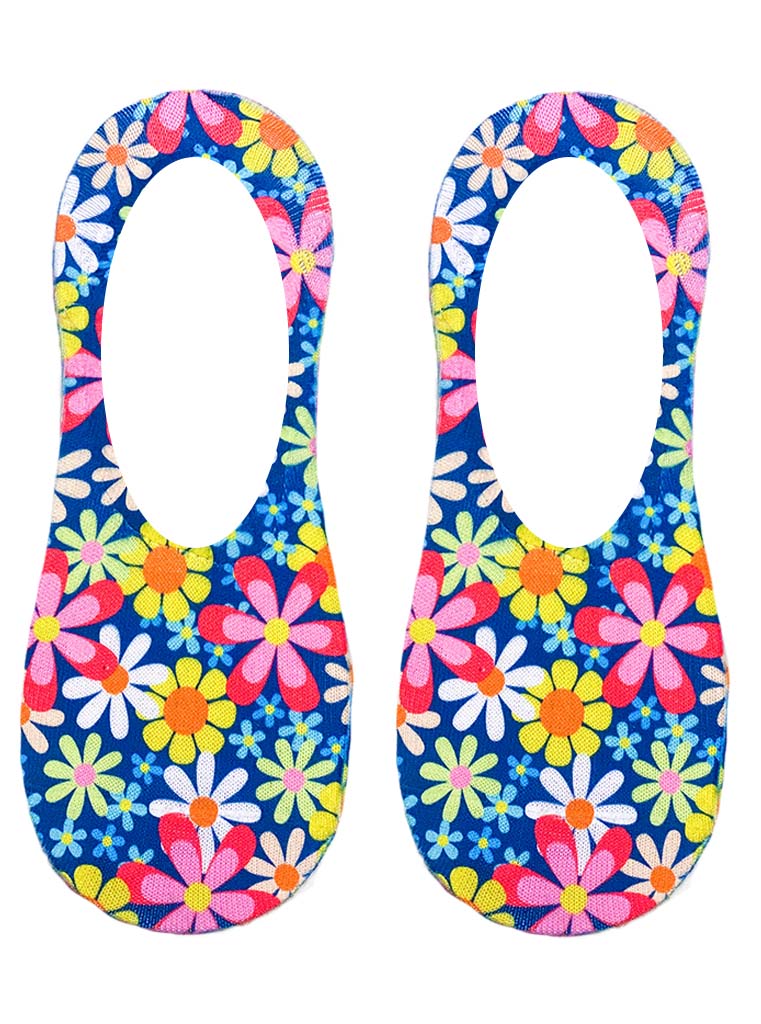 Retro Flowers Liner Socks