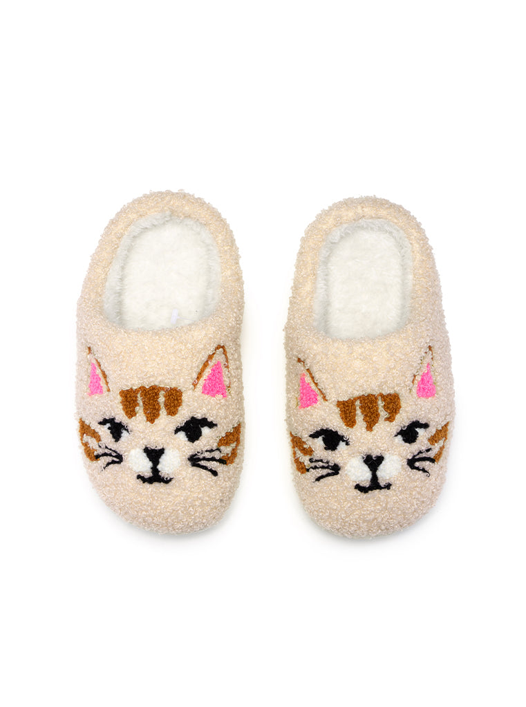 Cat Face Kids Slippers