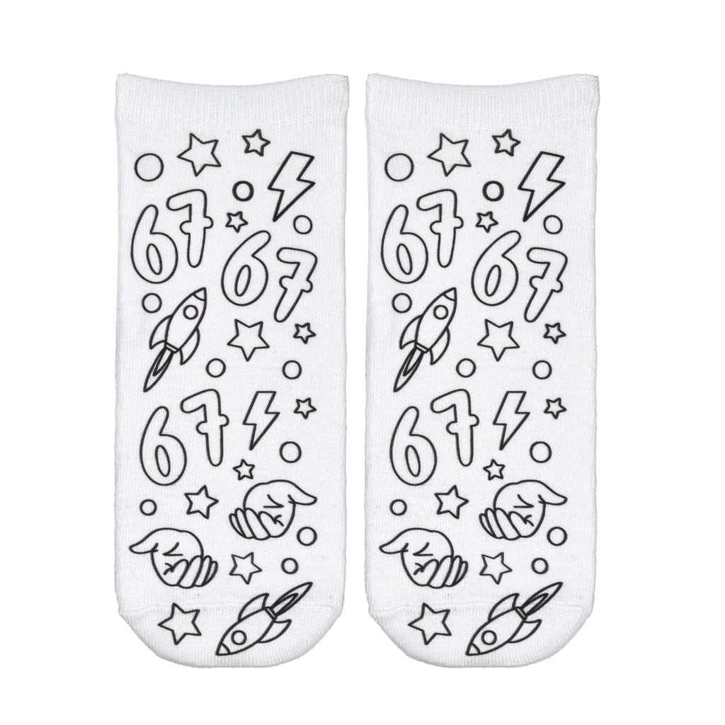 Six Seven Coloring Socks