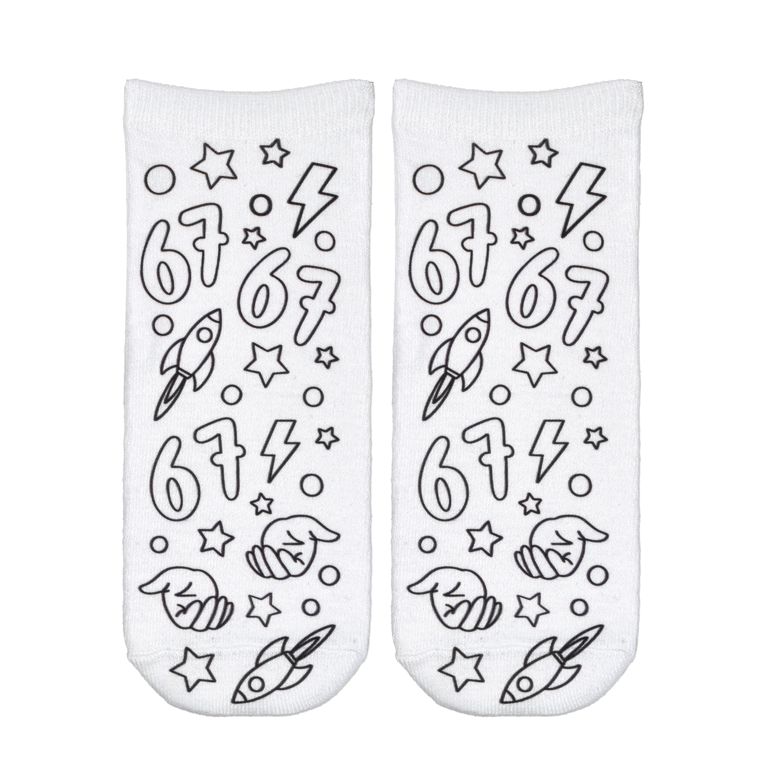 Six Seven Coloring Socks