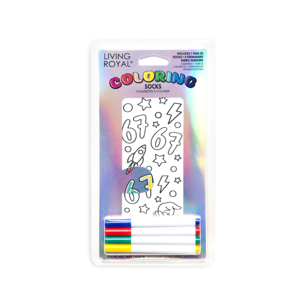 Six Seven Coloring Socks