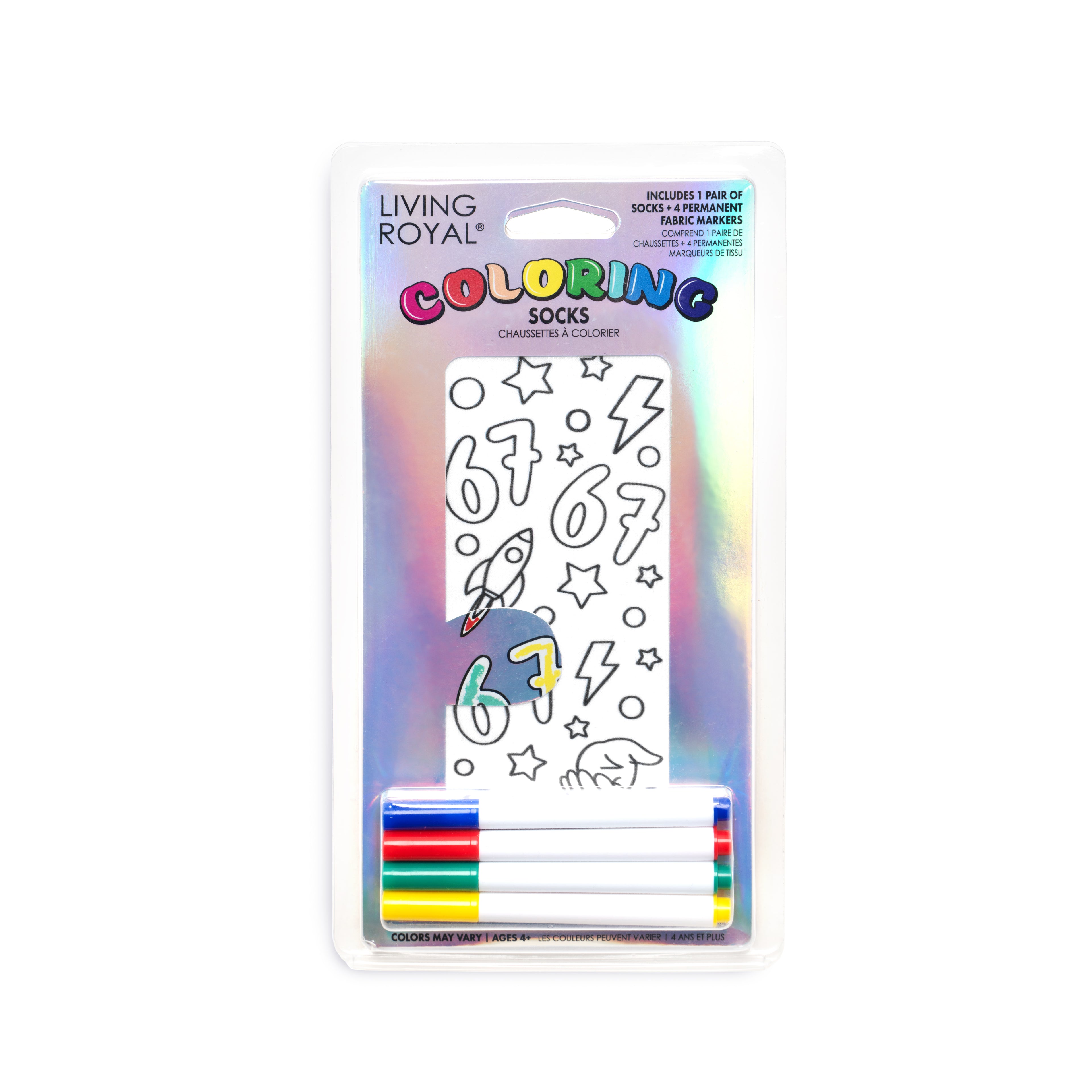 Six Seven Coloring Socks