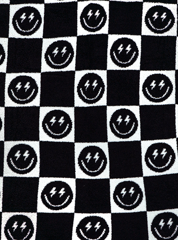 Louis Vuitton Black logo white Fleece Blanket • Kybershop