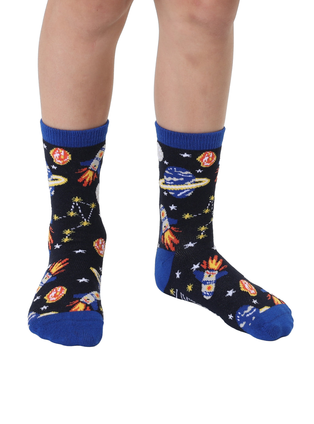 Space Kids Bamboo Crew Socks