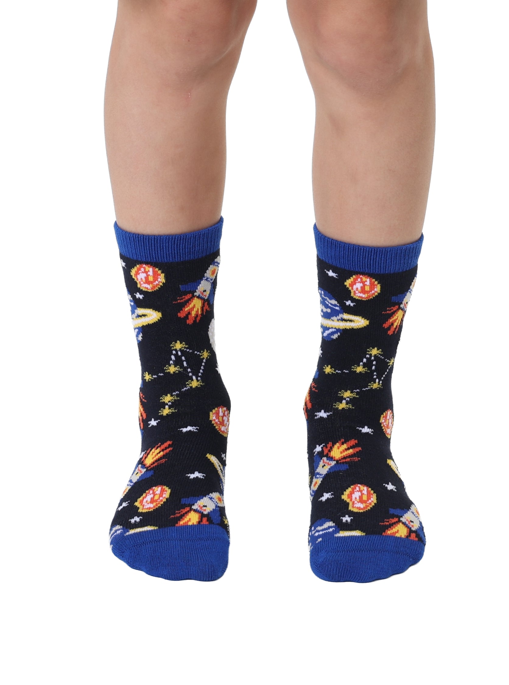 Space Kids Bamboo Crew Socks