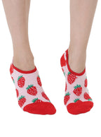 Strawberry Fuzzy Slipper Sock