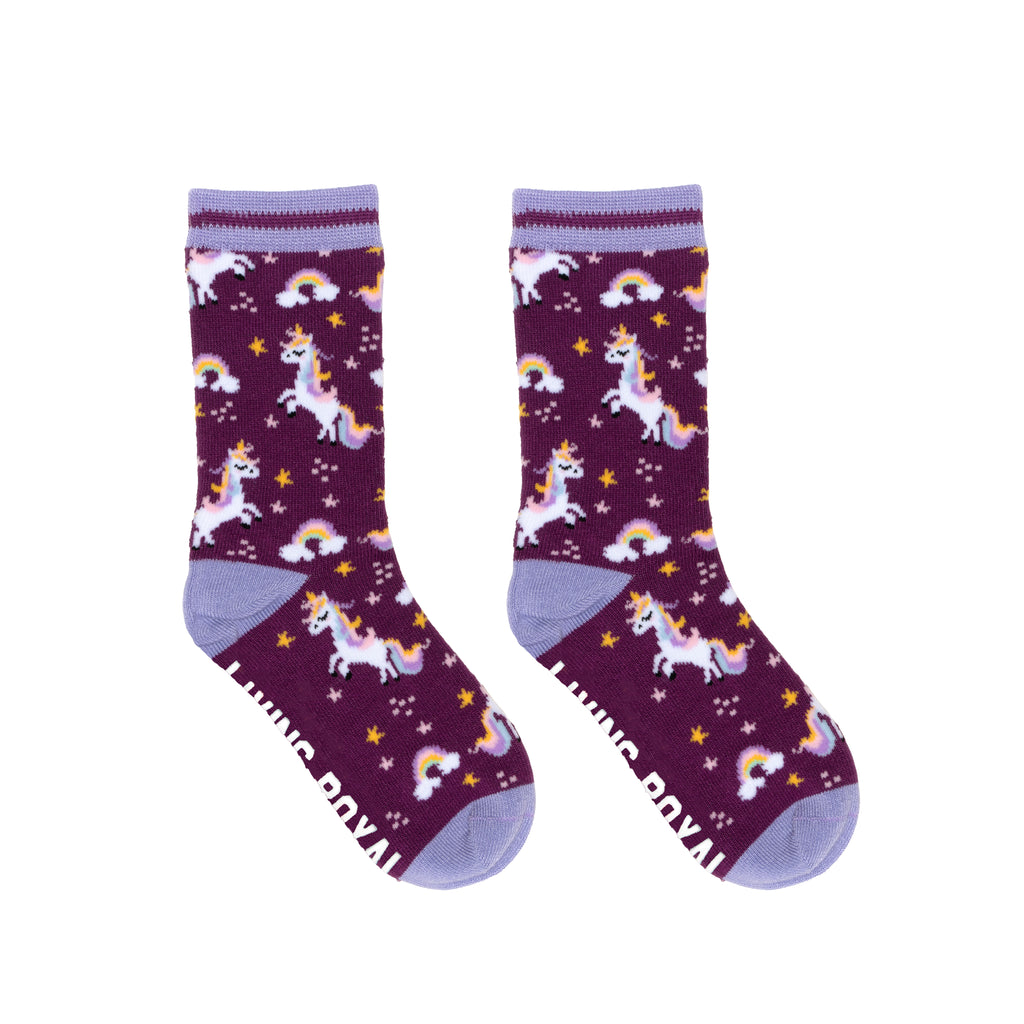 Unicorn Kids Bamboo Crew Socks