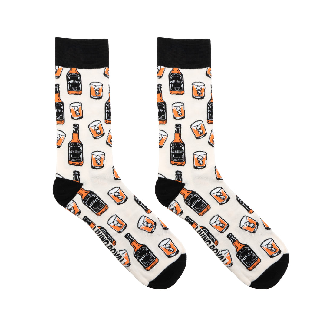 Whiskey Mens Bamboo Crew Socks