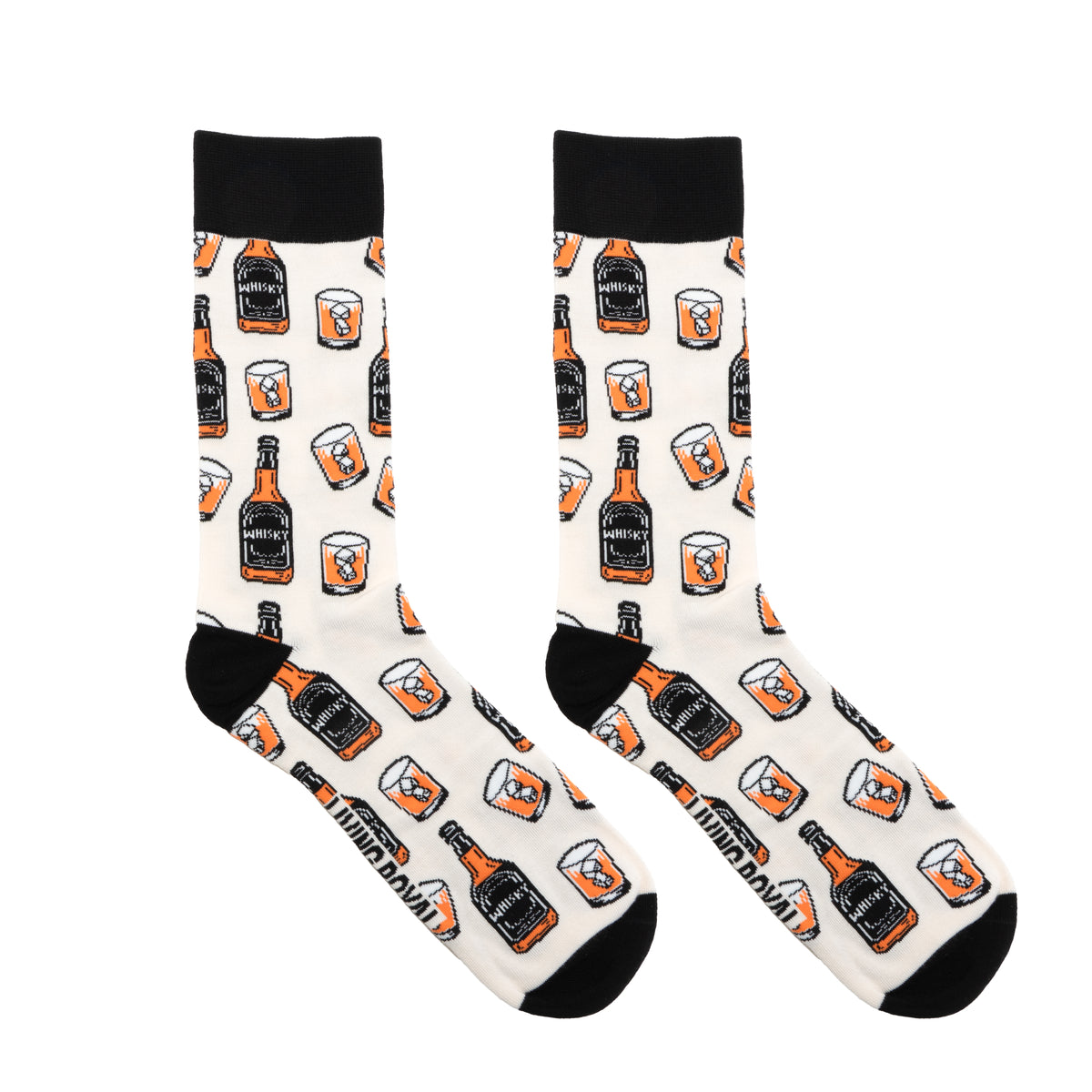 Whiskey Mens Bamboo Crew Socks