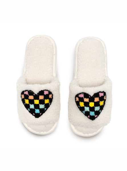 White Retro Heart Slides